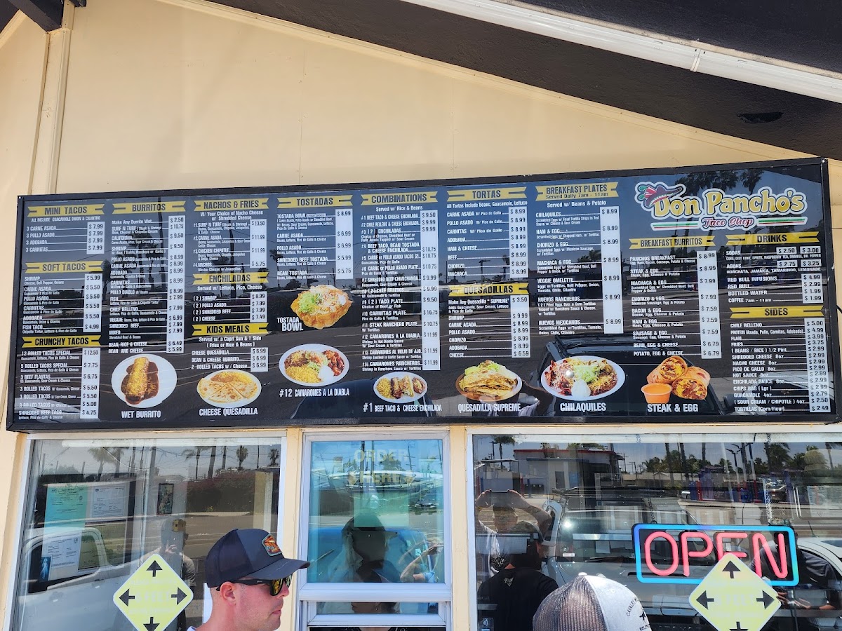 Don Pancho's Mexican Food Menu - Image 1